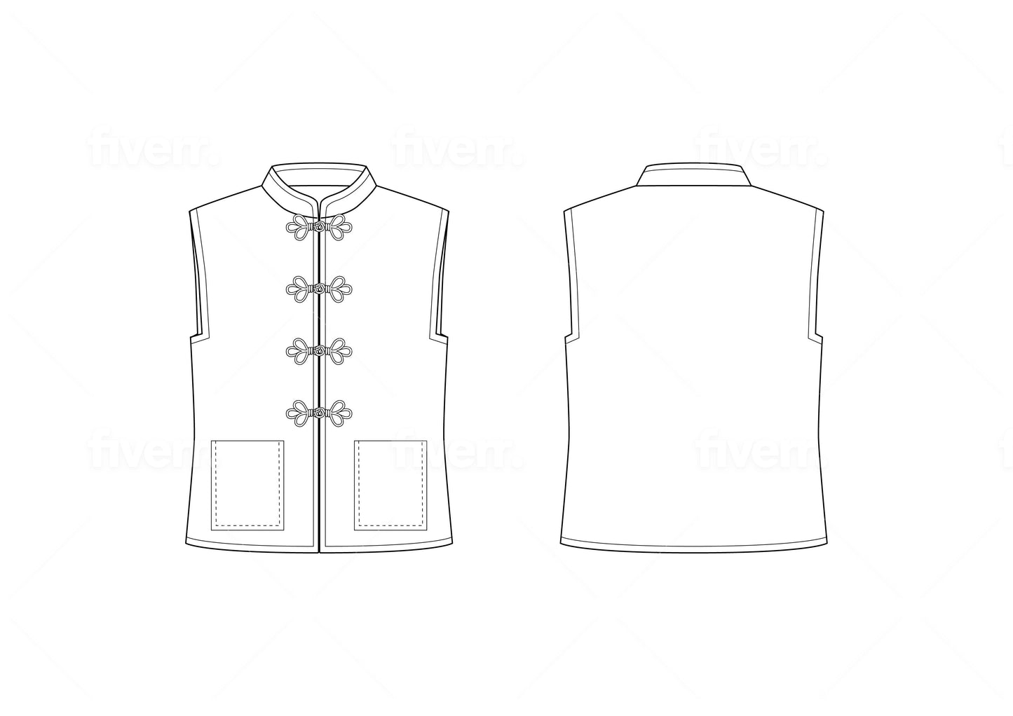 Red Dragon Quilted Vest PDF Sewing Pattern, NEW!