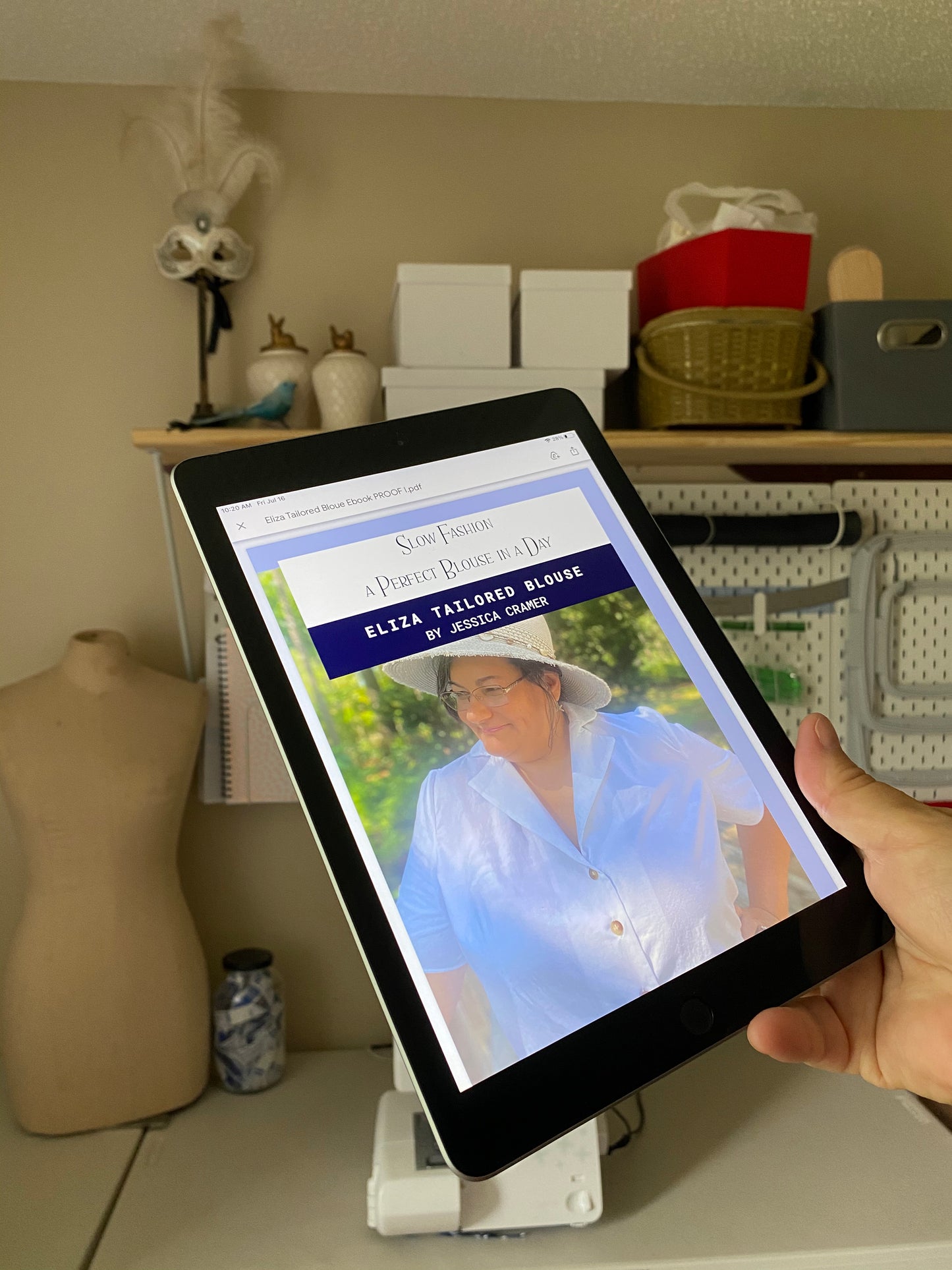 Slow Fashion a Blouse in a Day Ebook: Eliza Tailored Blouse PDF Downloadable Sewing Pattern