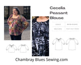 Cecelia Peasant Blouse Sewing Pattern