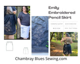Emily Embroidered Pencil Skirt Sewing Pattern