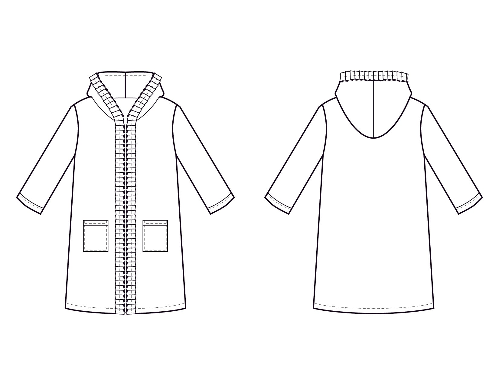 Pearl Jacket Robe PDF Sewing Pattern – Chambray Blues