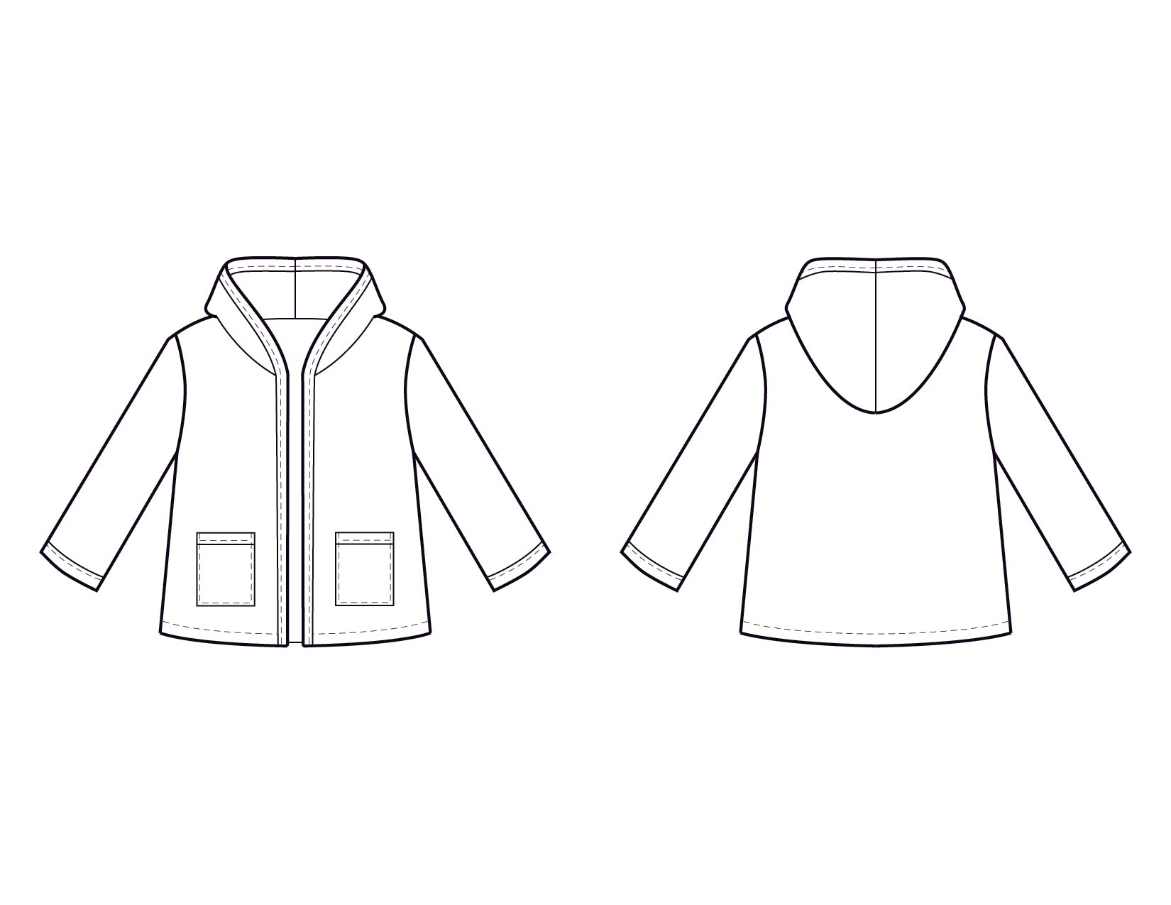 Pearl Jacket Robe PDF Sewing Pattern – Chambray Blues