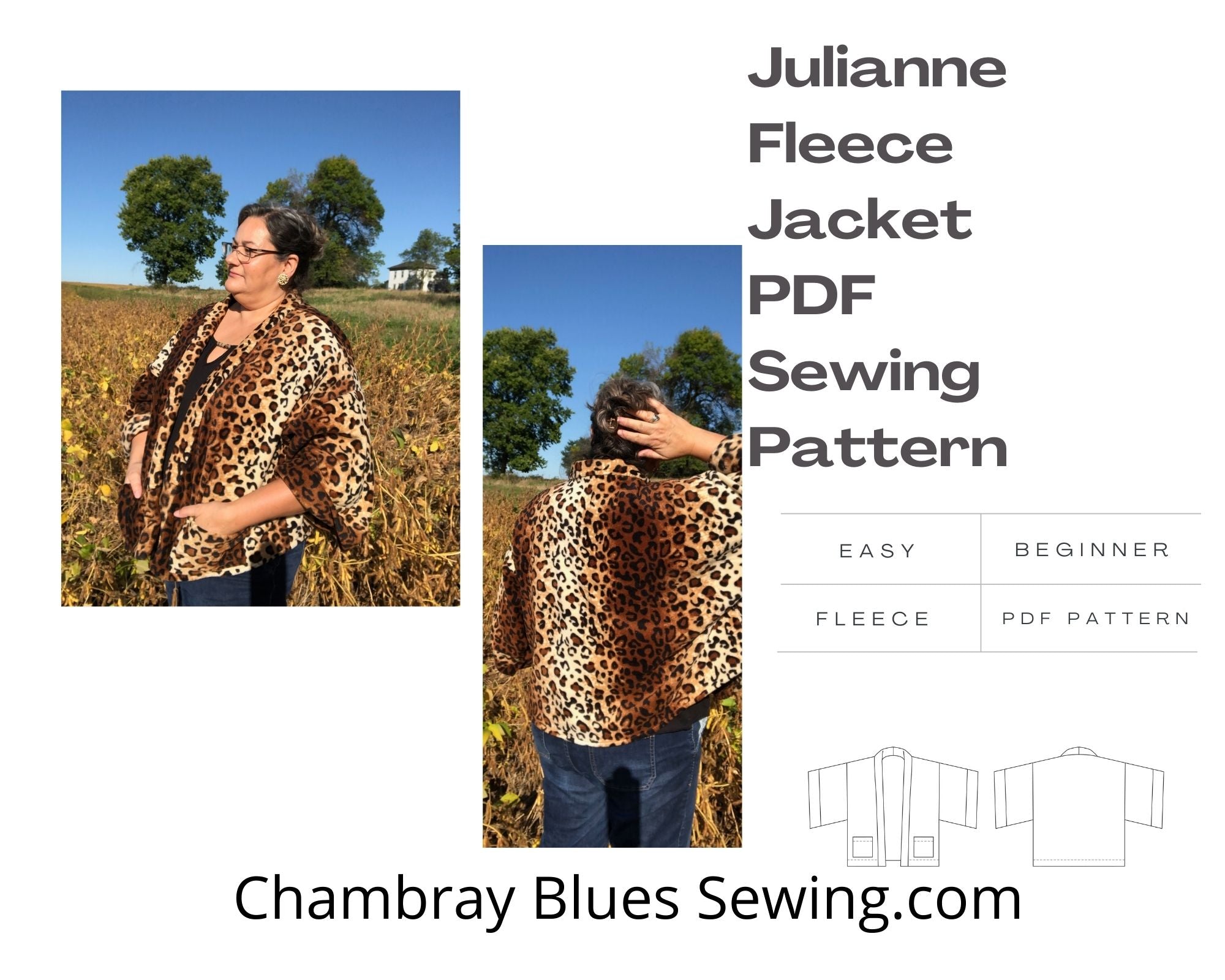 Hooded cardigan Sewing Pattern PDF, fleece jacket, baby sewing pattern pdf,  kid sewing pattern