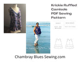 Krickie Ruffled Camisole Top Paper Sewing Pattern