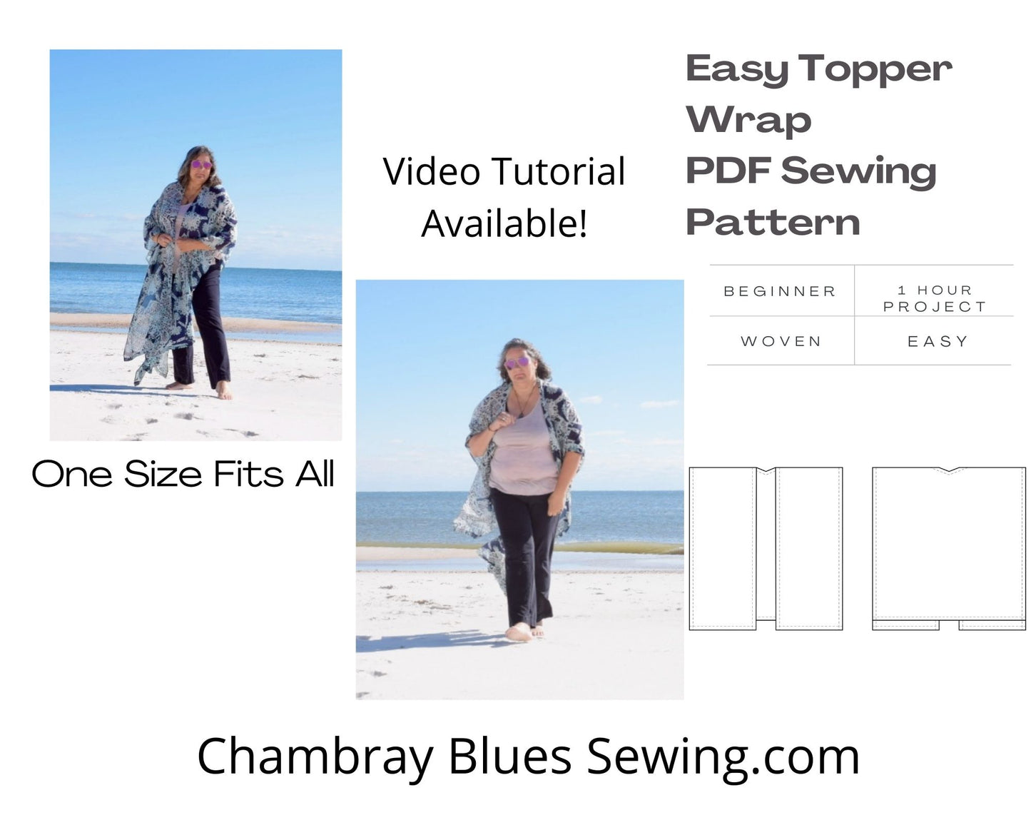 Easy Topper Wrap PDF Sewing Pattern