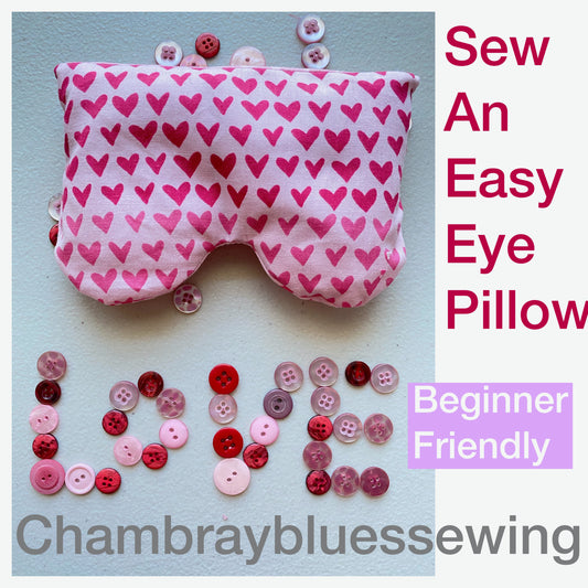 Valentine's Day Eye Pillow PDF Sewing Pattern